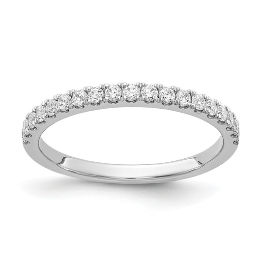 14k White Gold 2mm 3/8 carat Diamond Band