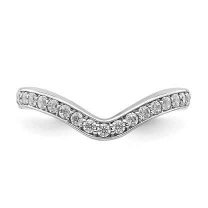 14k White Gold 3mm 1/3 carat Diamond Curved Ring Guard
