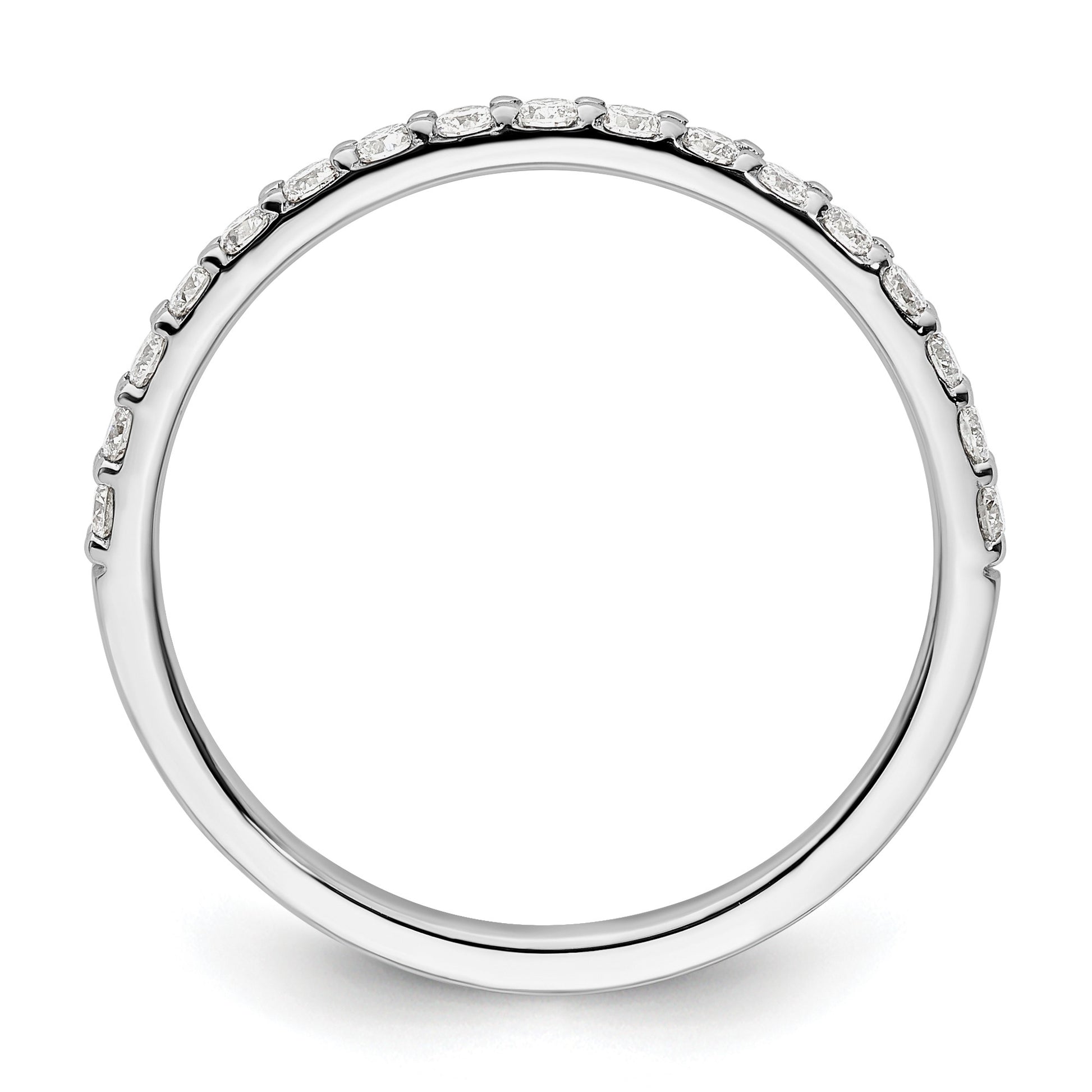14k White Gold 2mm 1/3 carat Diamond Band