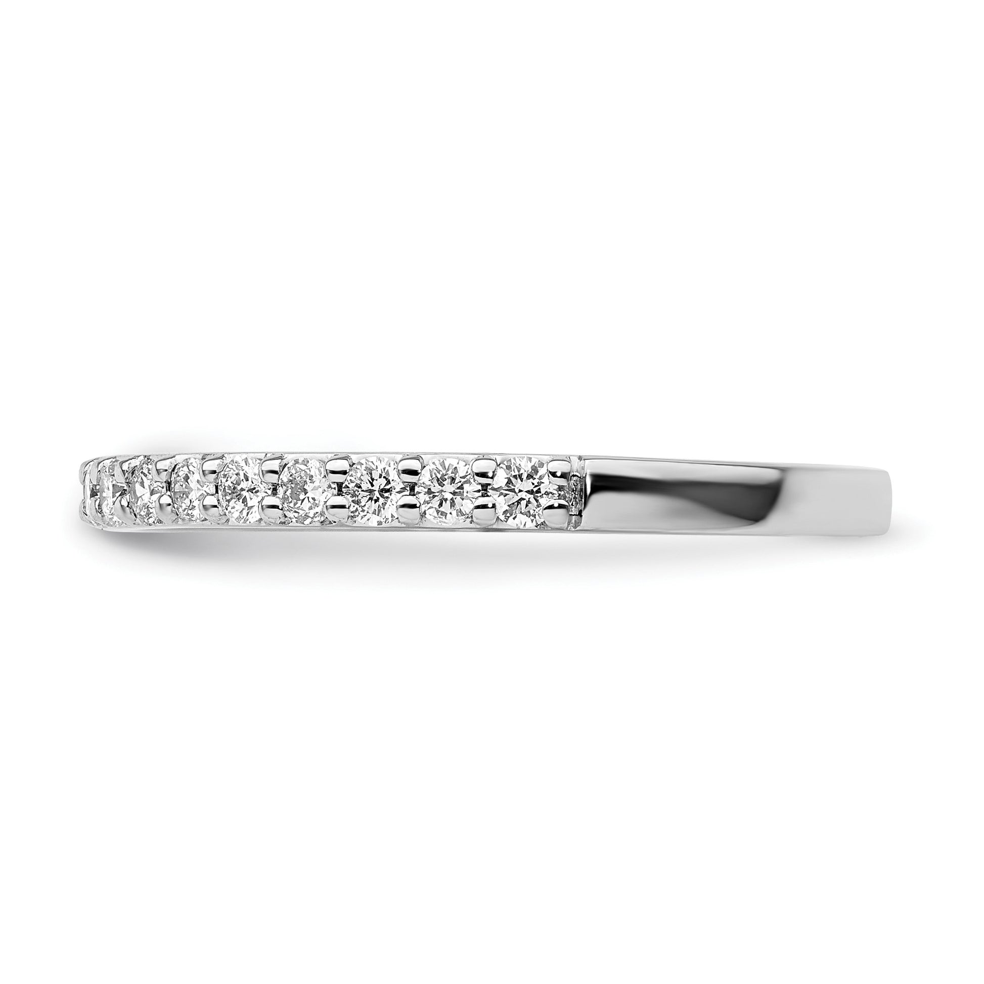 14k White Gold 2mm 1/3 carat Diamond Band