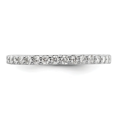 14k White Gold 2mm 1/3 carat Diamond Band