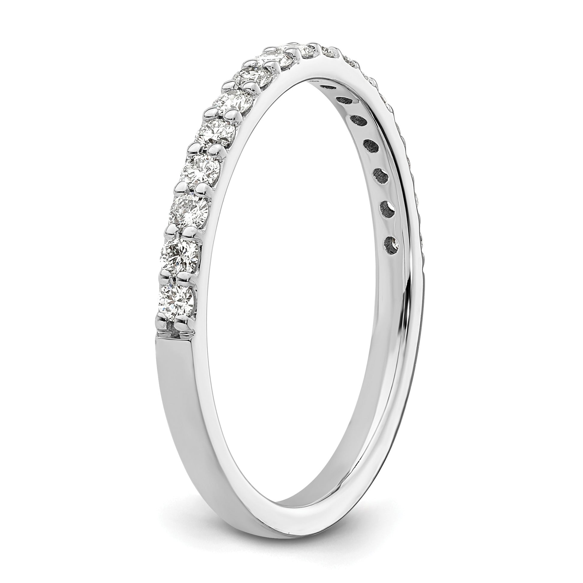14k White Gold 2mm 1/3 carat Diamond Band