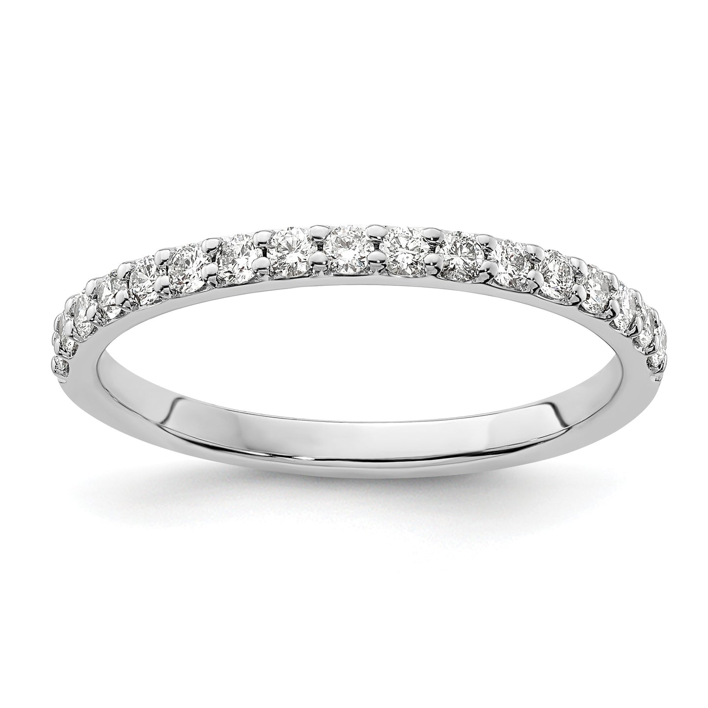 14k White Gold 2mm 1/3 carat Diamond Band