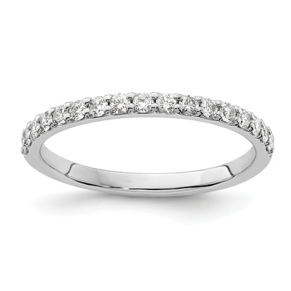 14k White Gold 2mm 1/3 carat Diamond Band