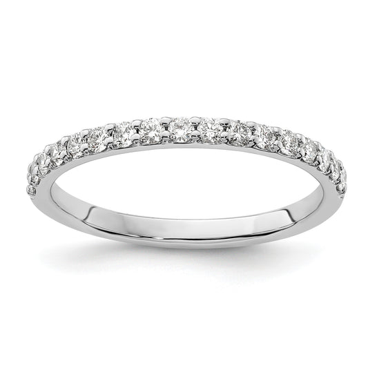 14k White Gold 2mm 1/3 carat Diamond Band