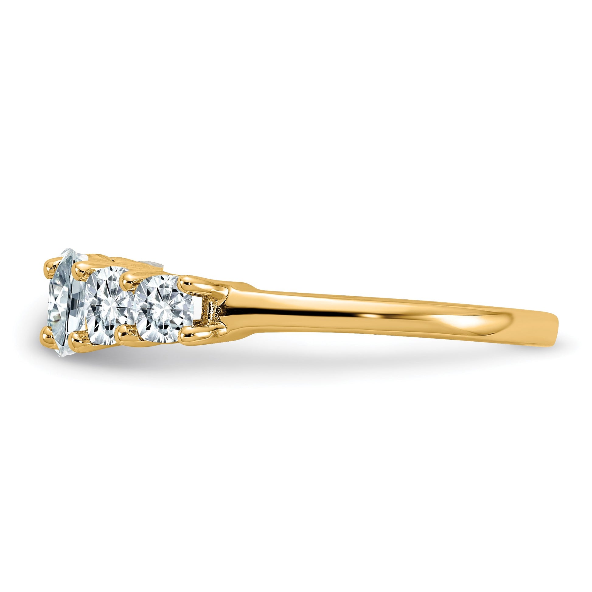 14K Band G H I True Light Moissanite