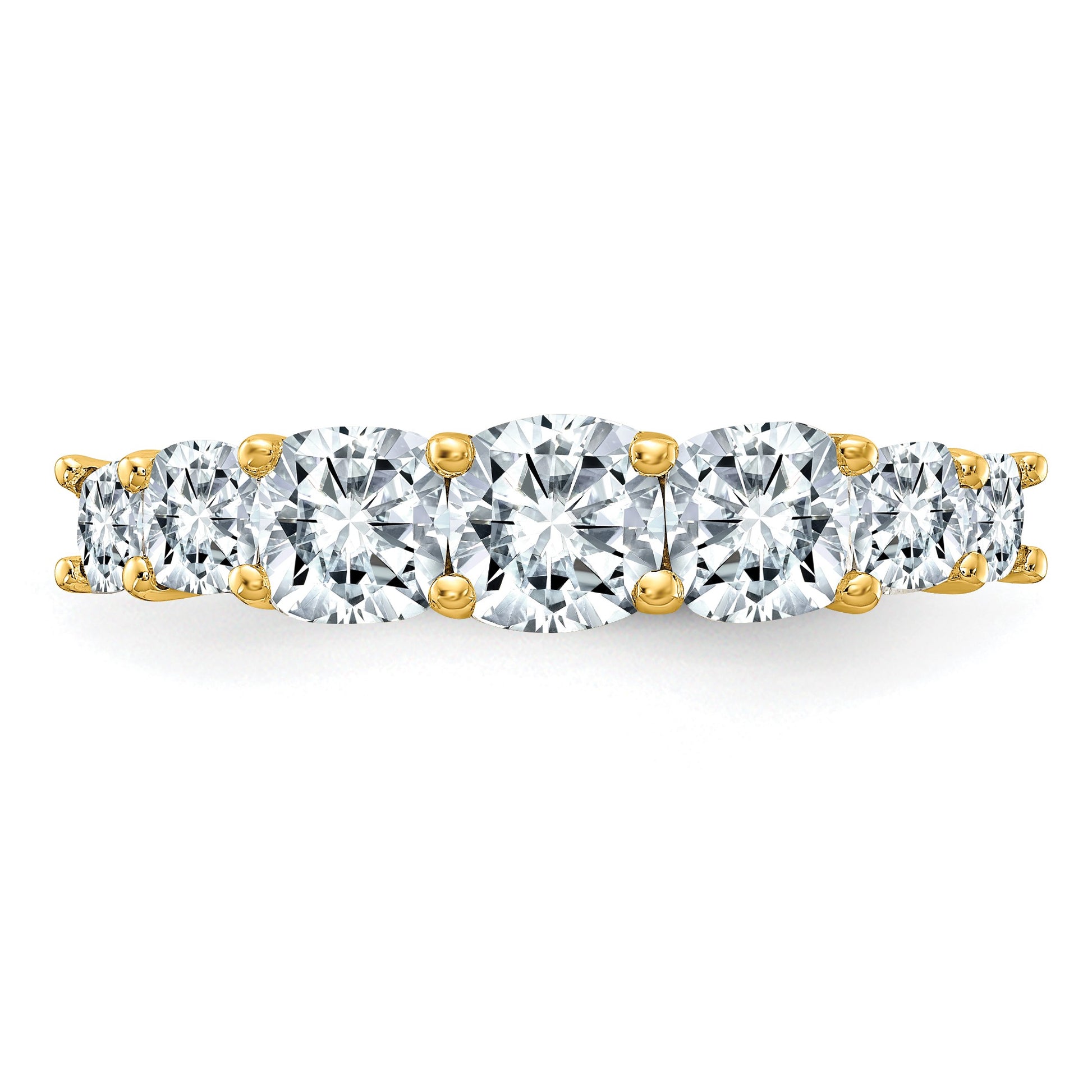 14K Band G H I True Light Moissanite