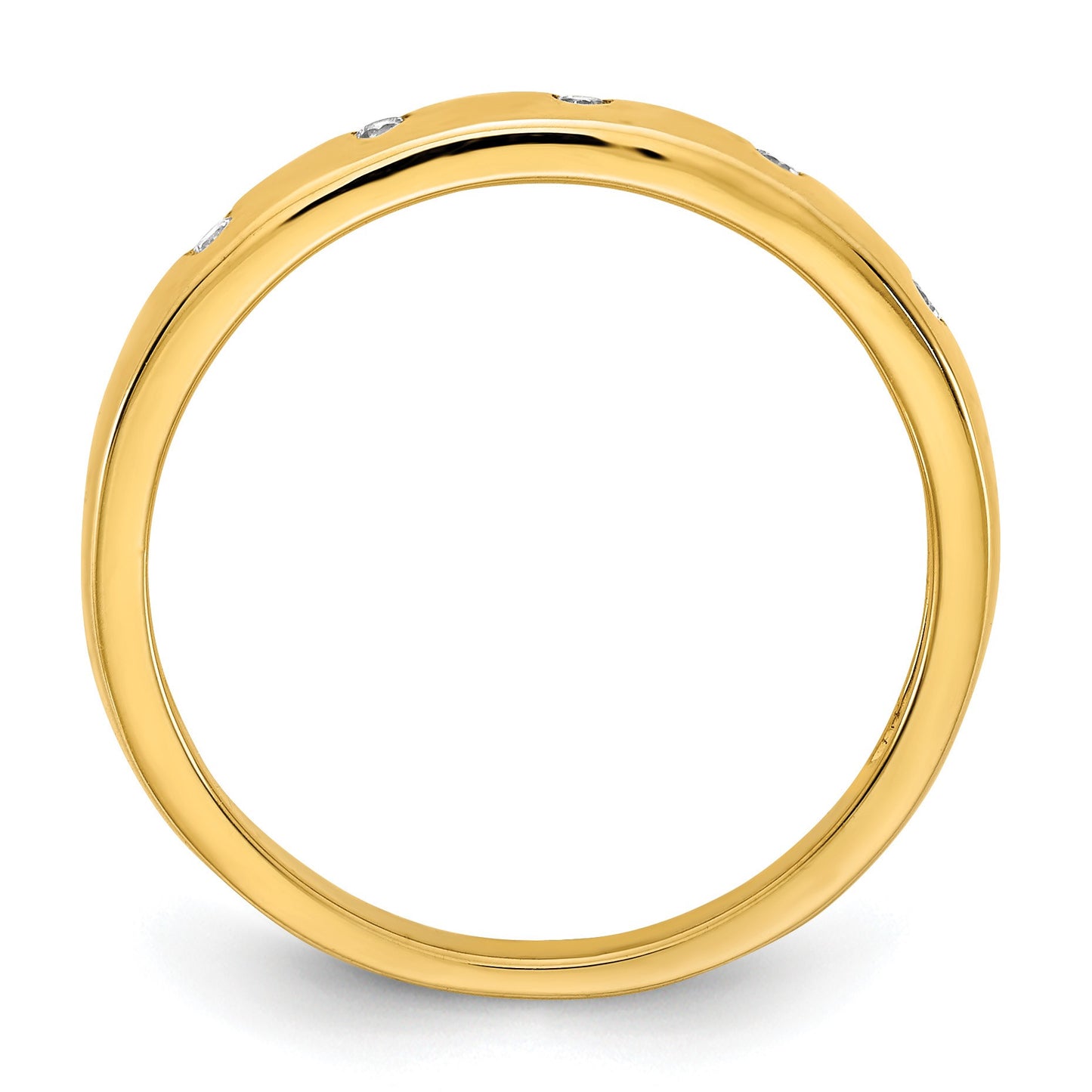 14k 3mm 5-stone 1/20 carat Diamond Band