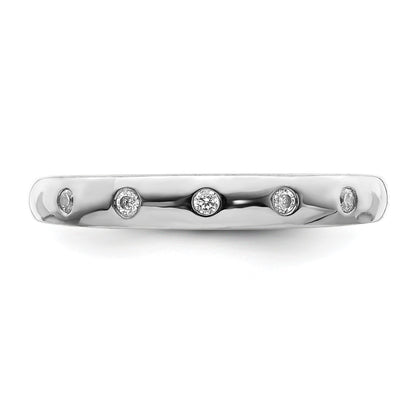 14k 3mm 5-stone 1/20 carat Diamond Band