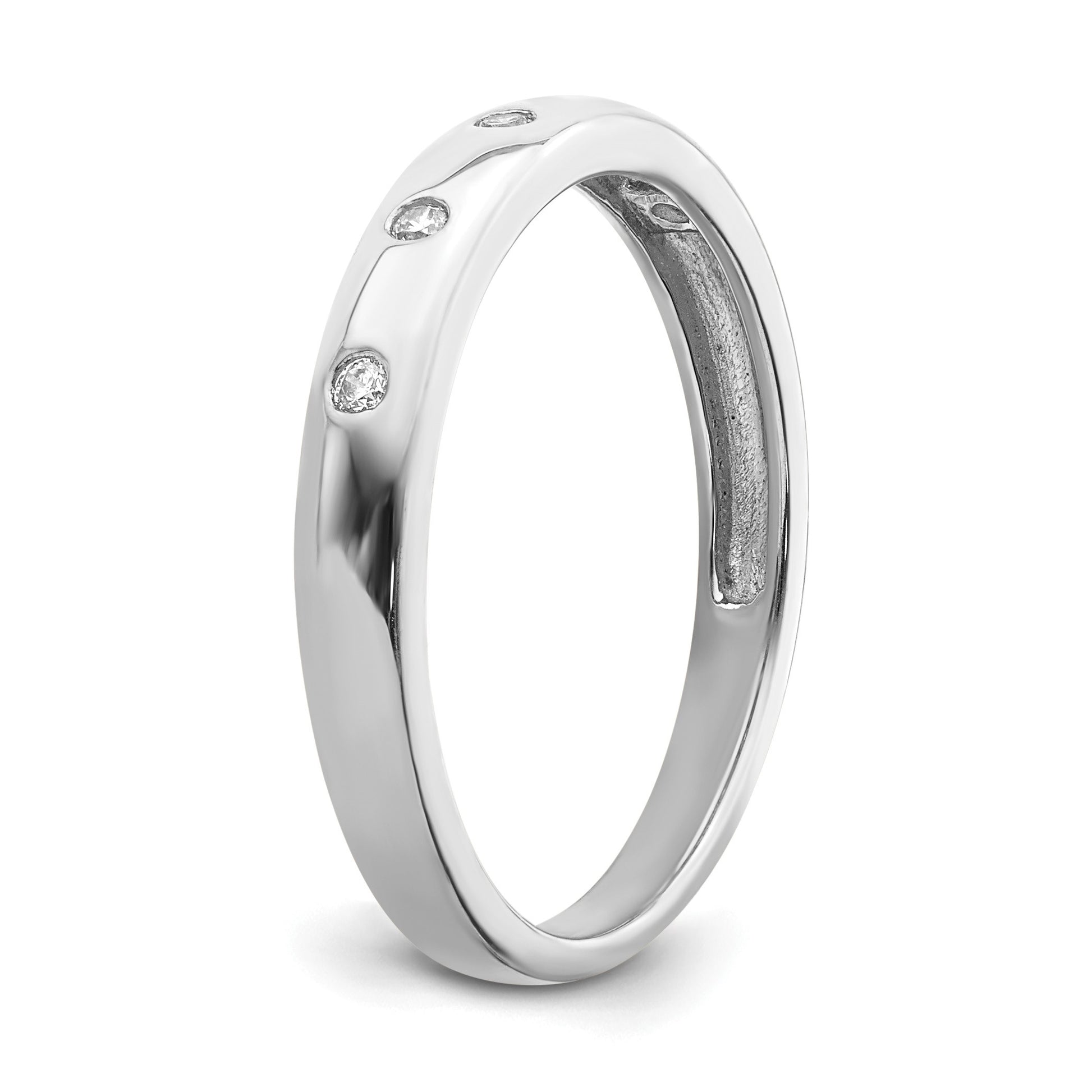 14k 3mm 5-stone 1/20 carat Diamond Band