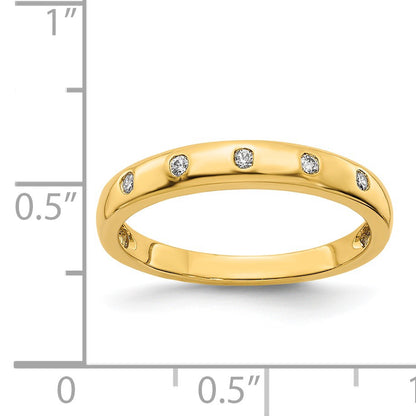 14k 3mm 5-stone 1/20 carat Diamond Band