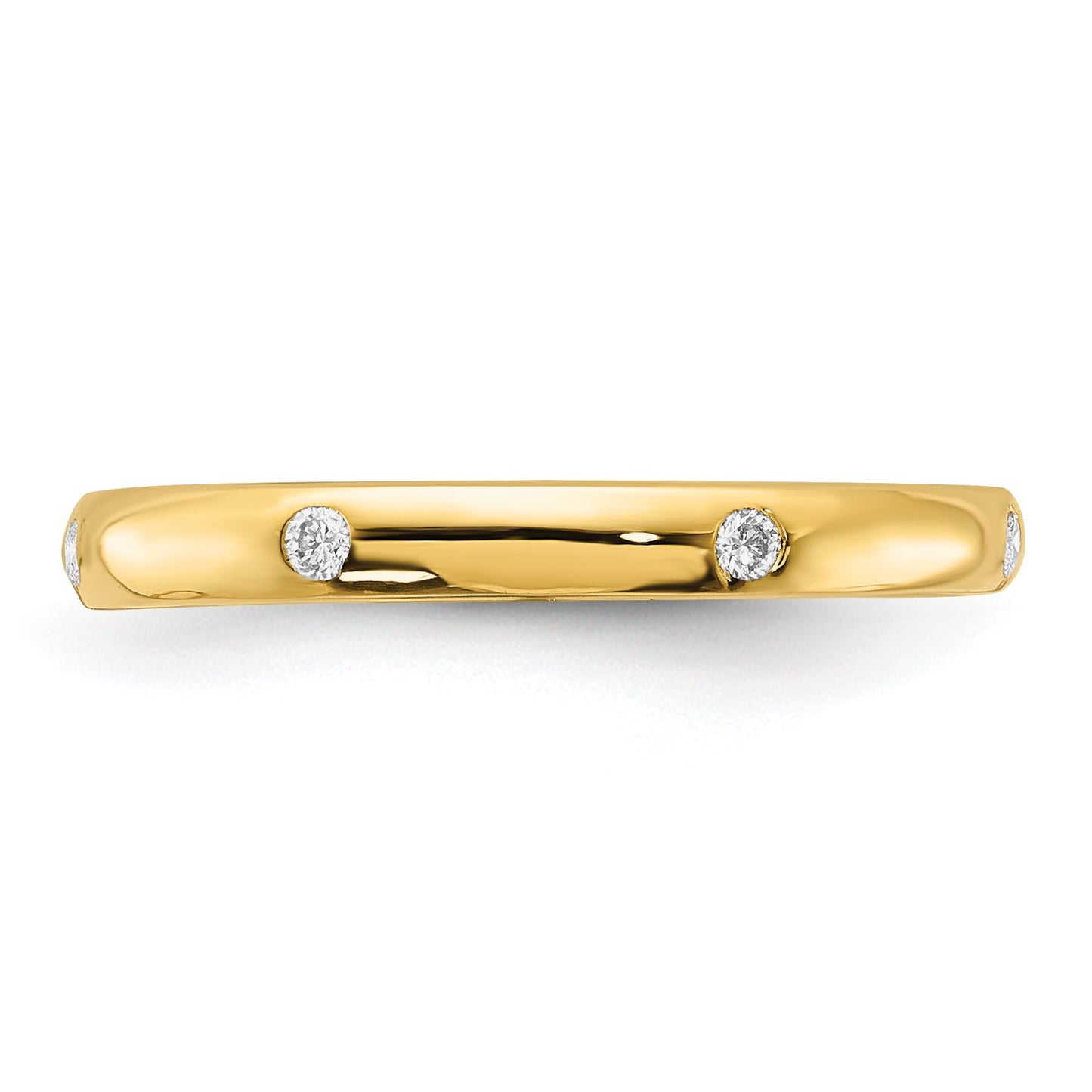 14k 3mm 6-stone 1/10 carat Diamond Band