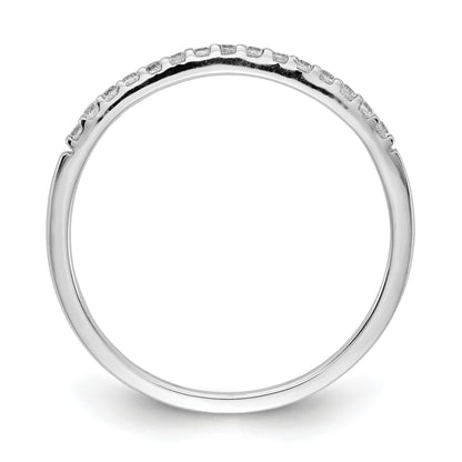 14k White Gold 2mm 1/8 carat Diamond Band