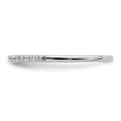 14k White Gold 2mm 1/8 carat Diamond Band