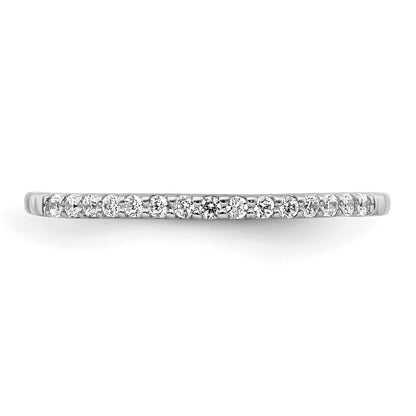 14k White Gold 2mm 1/8 carat Diamond Band