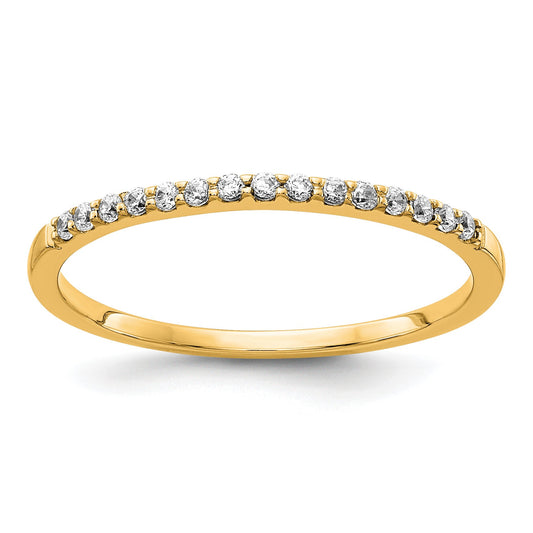 14k 2mm 1/8 carat Diamond Band