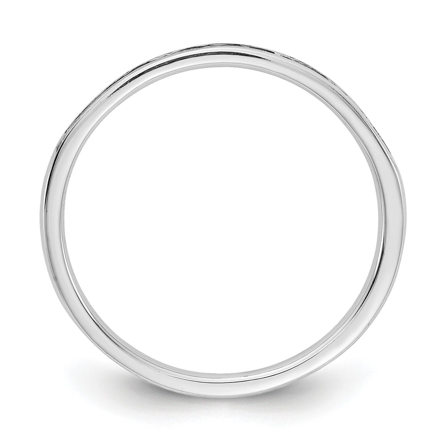 14k White Gold 2mm 1/6 carat Diamond Channel Band