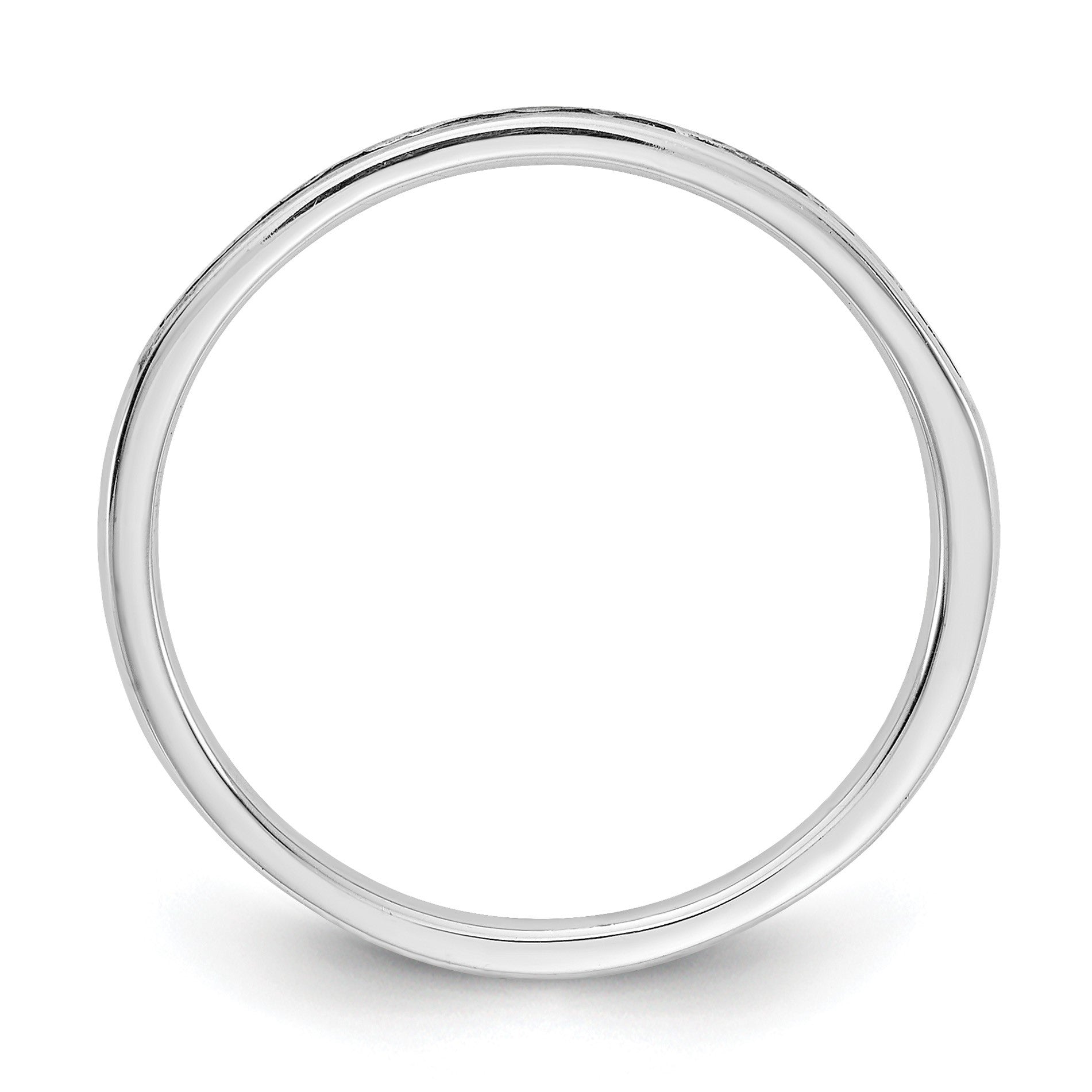 14k White Gold 2mm 1/6 carat Diamond Channel Band