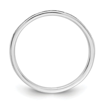 14k White Gold 2mm 1/6 carat Diamond Channel Band