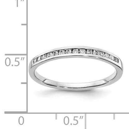 14k White Gold 2mm 1/6 carat Diamond Channel Band