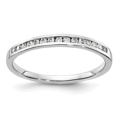 14k White Gold 2mm 1/6 carat Diamond Channel Band