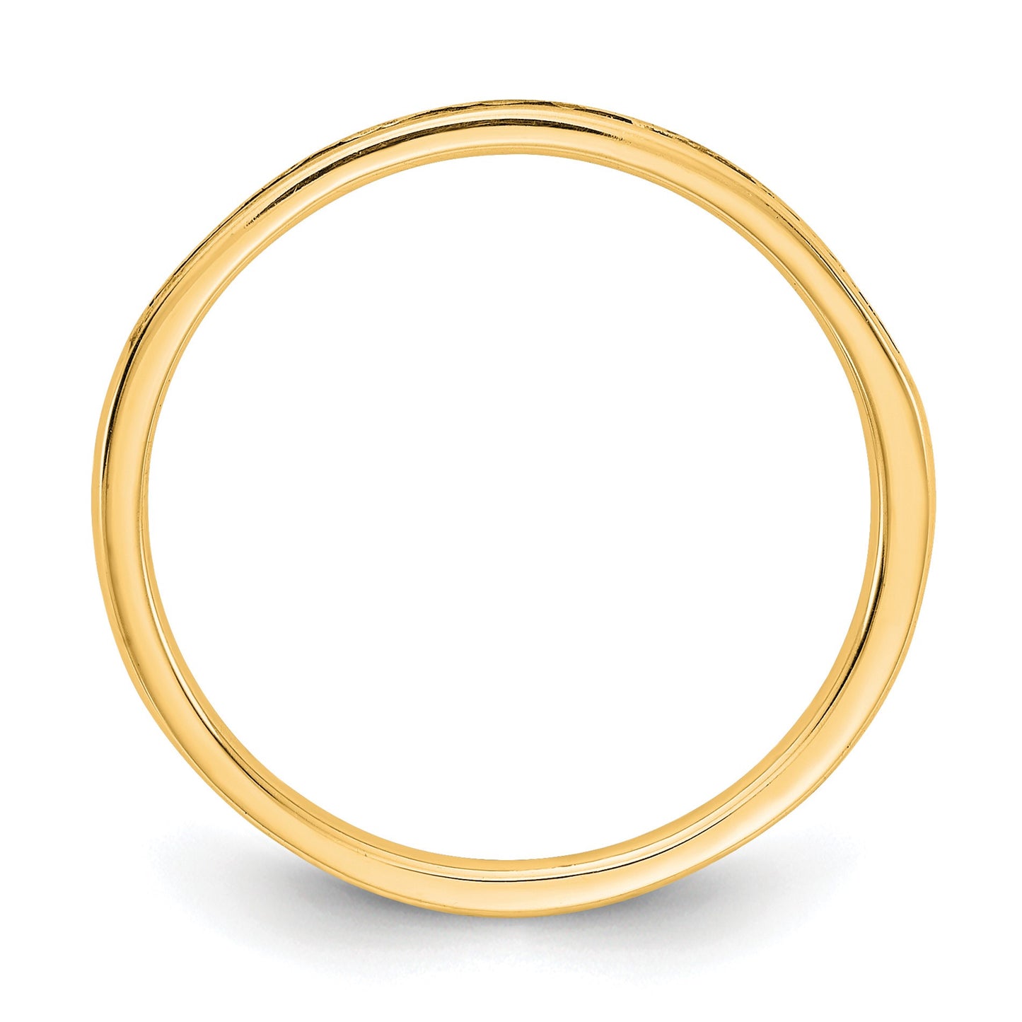 14k 2mm 1/6 carat Diamond Channel Band