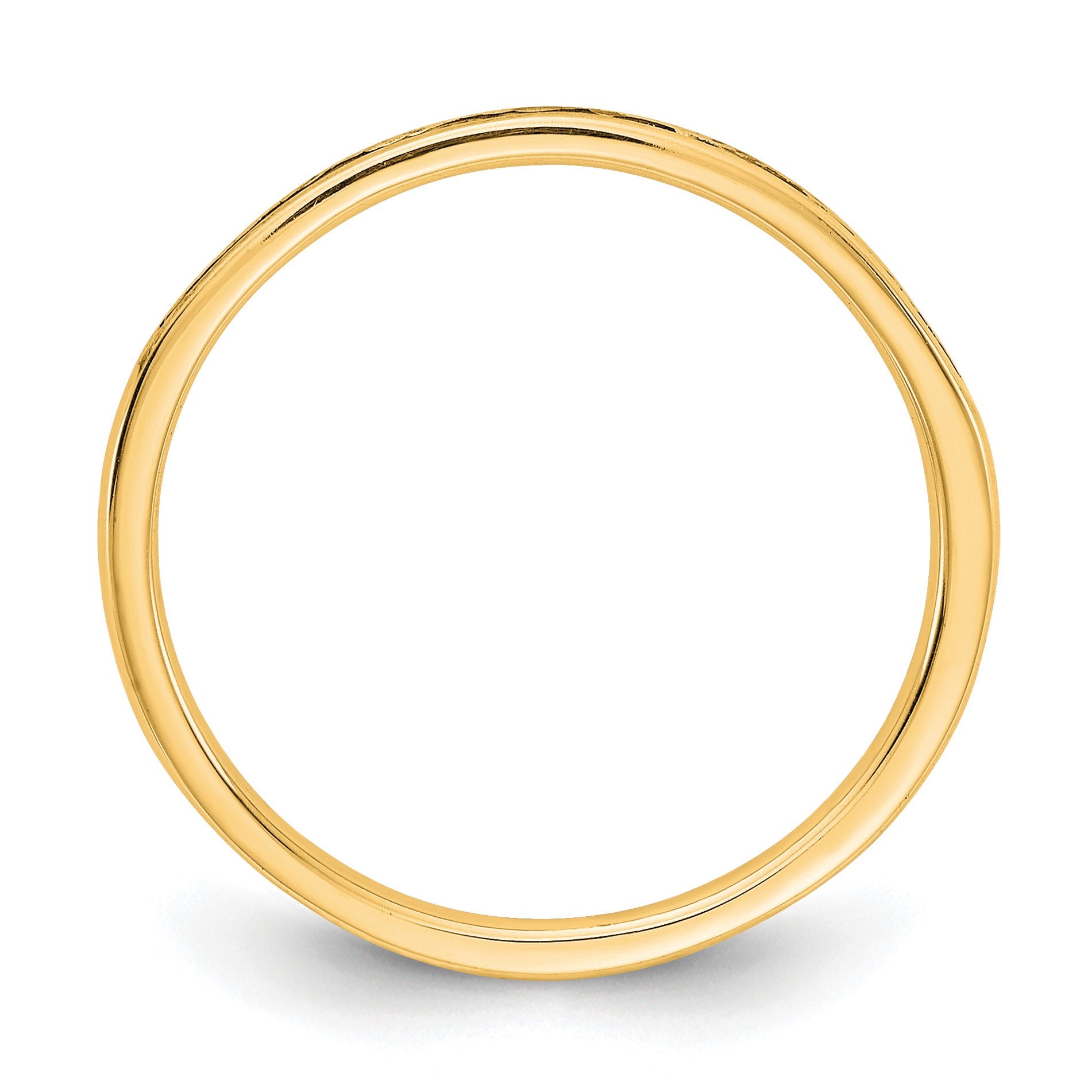 14k 2mm 1/6 carat Diamond Channel Band