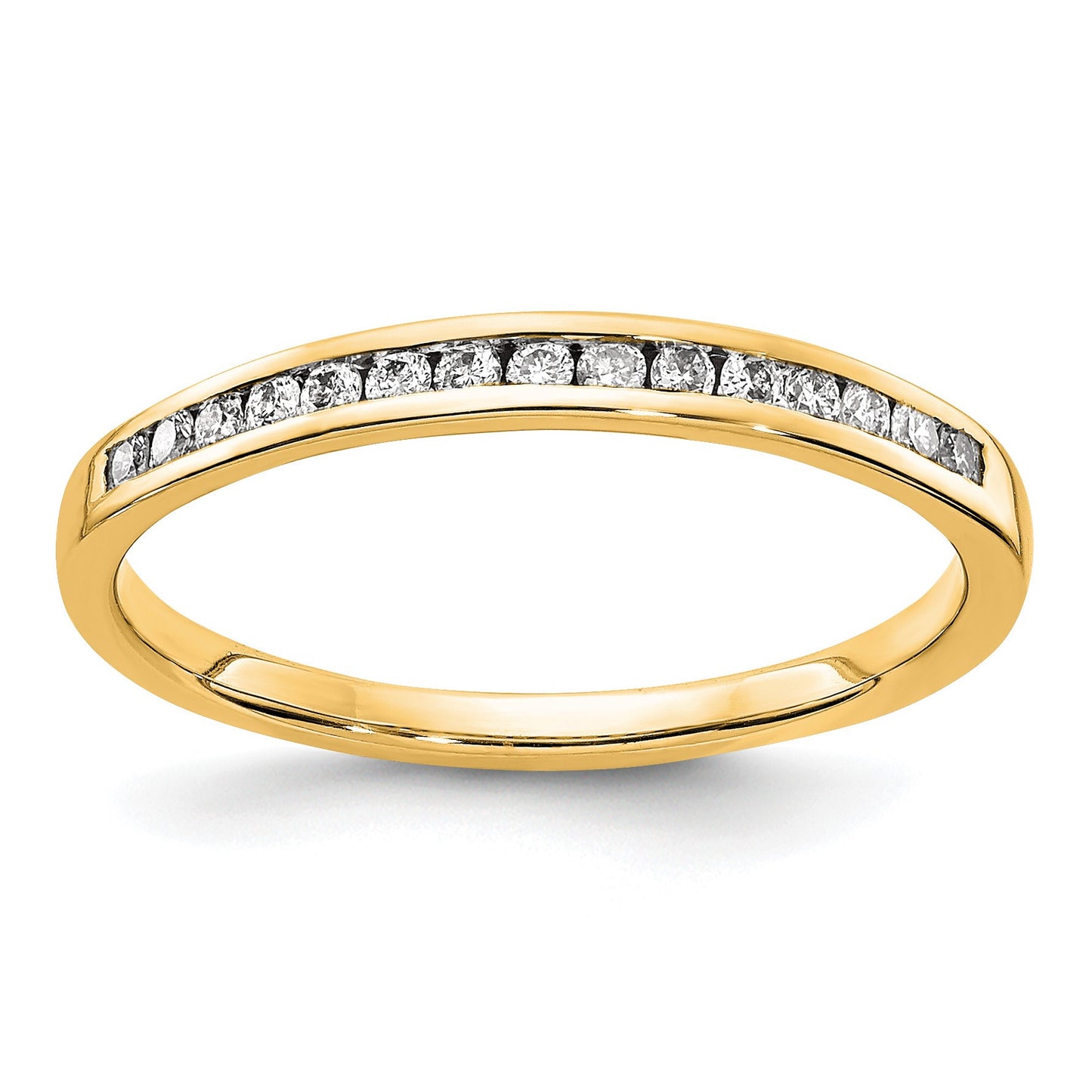 14k 2mm 1/6 carat Diamond Channel Band