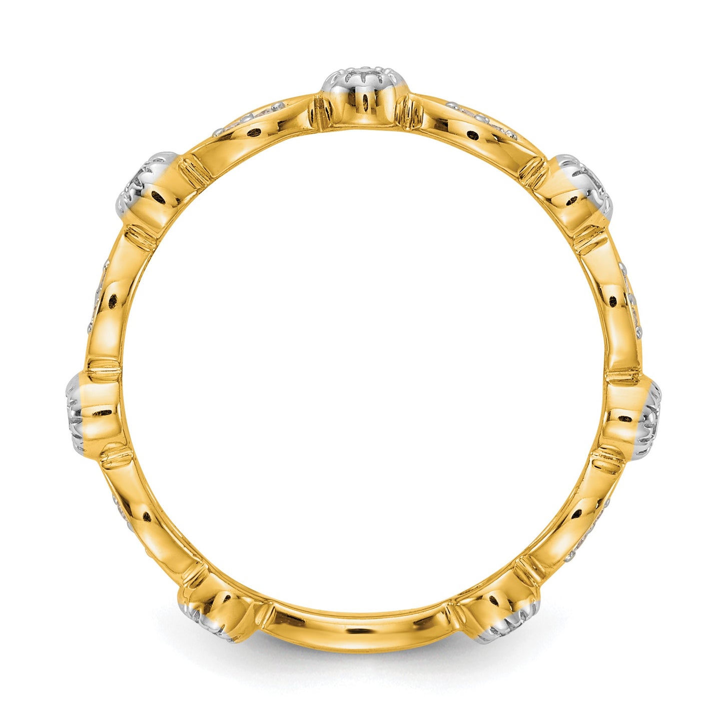 14k 3mm 1/5 carat Diamond Fancy Band