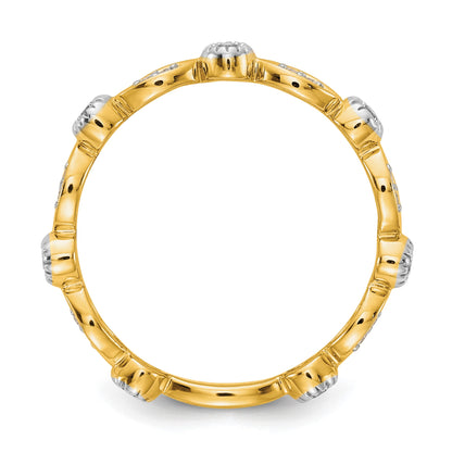 14k 3mm 1/5 carat Diamond Fancy Band