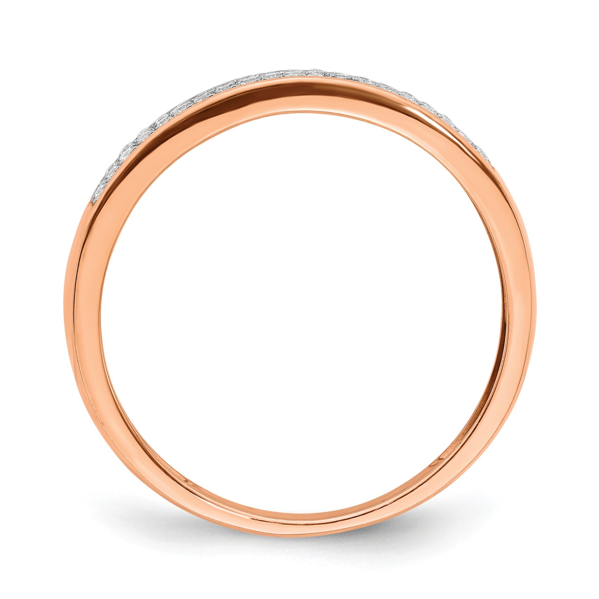 14k 3mm 2-row 1/8 carat Diamond Band