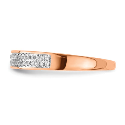 14k 3mm 2-row 1/8 carat Diamond Band
