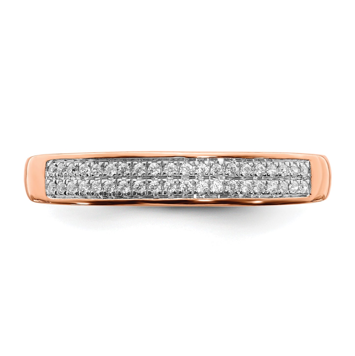 14k 3mm 2-row 1/8 carat Diamond Band