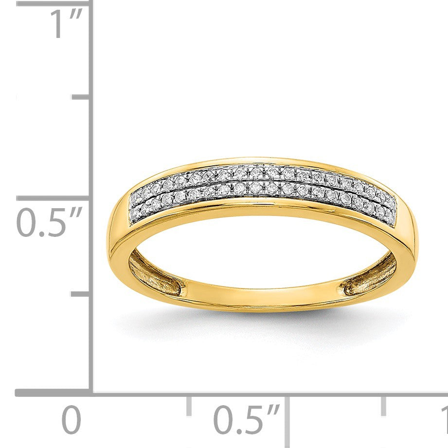 14k 3mm 2-row 1/8 carat Diamond Band