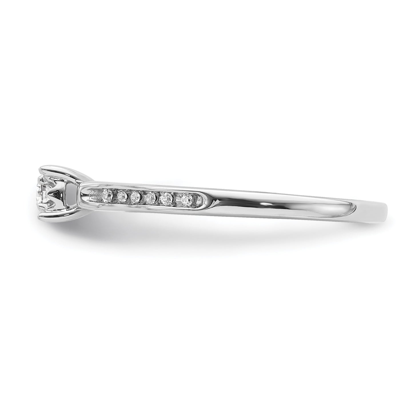 14k White Gold 1/10 carat Diamond Ring
