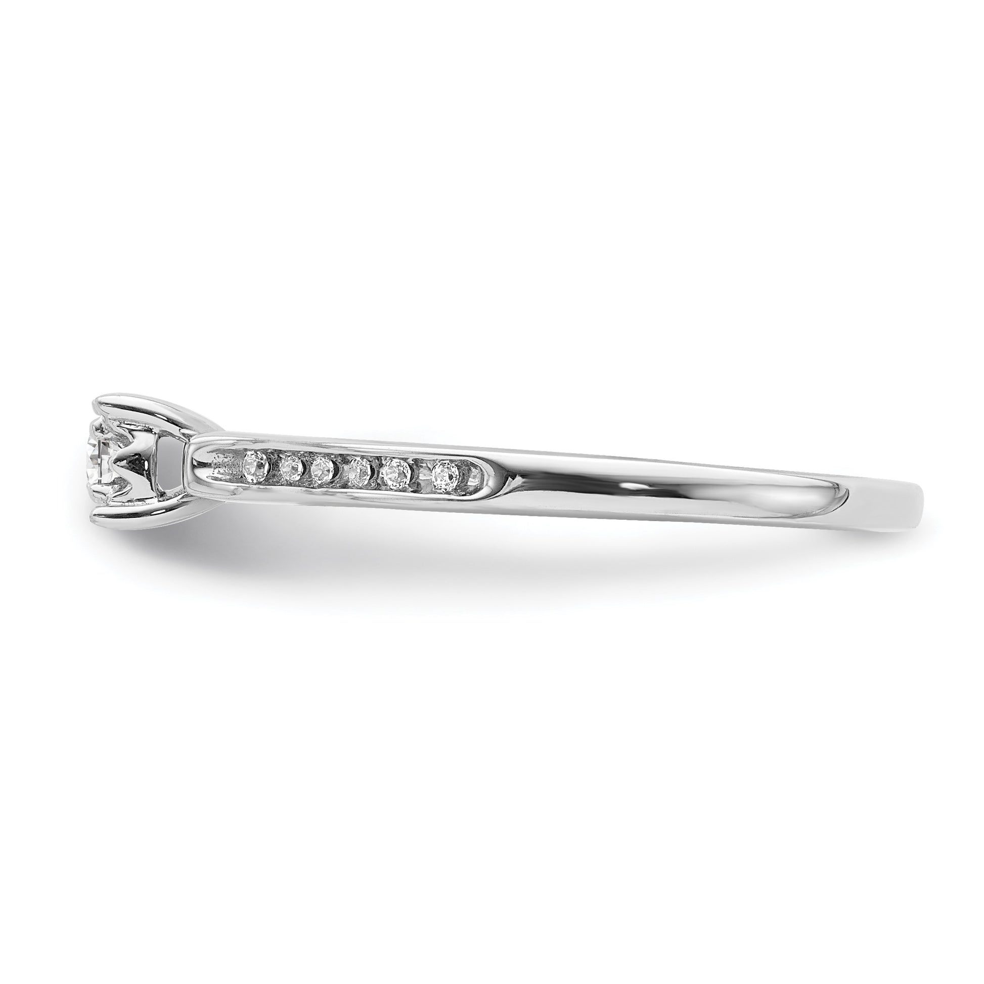 14k White Gold 1/10 carat Diamond Ring