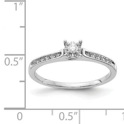 14k White Gold 1/10 carat Diamond Ring