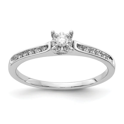 14k White Gold 1/10 carat Diamond Ring