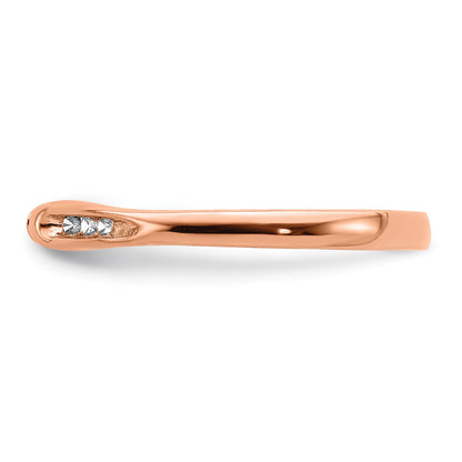 14k Rose Gold 1/8 carat Diamond Ring