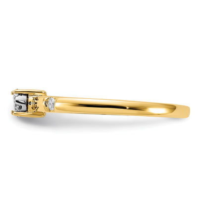 14k 1/15 carat Diamond Cluster Ring
