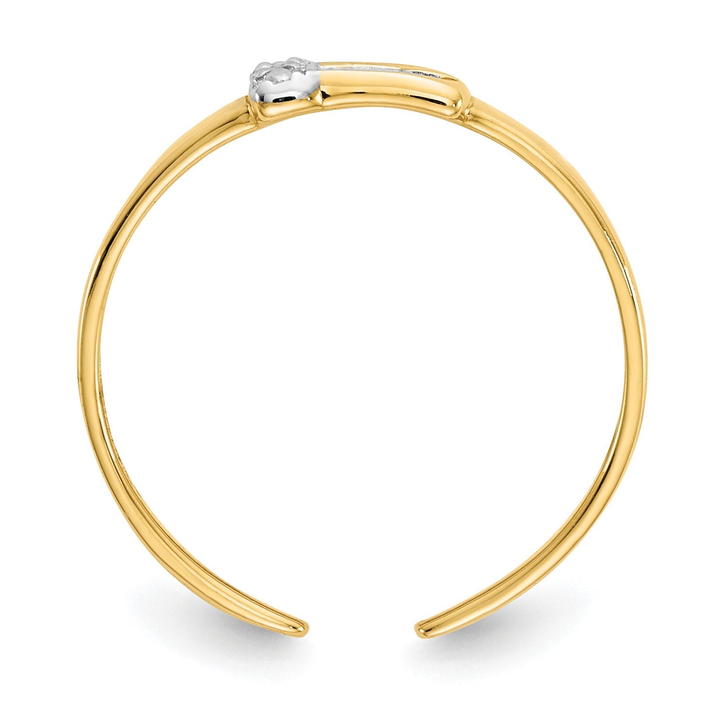 14k .01 carat Diamond Buckle Toe Ring
