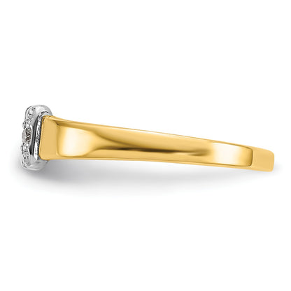 14k .01 carat Diamond Buckle Toe Ring