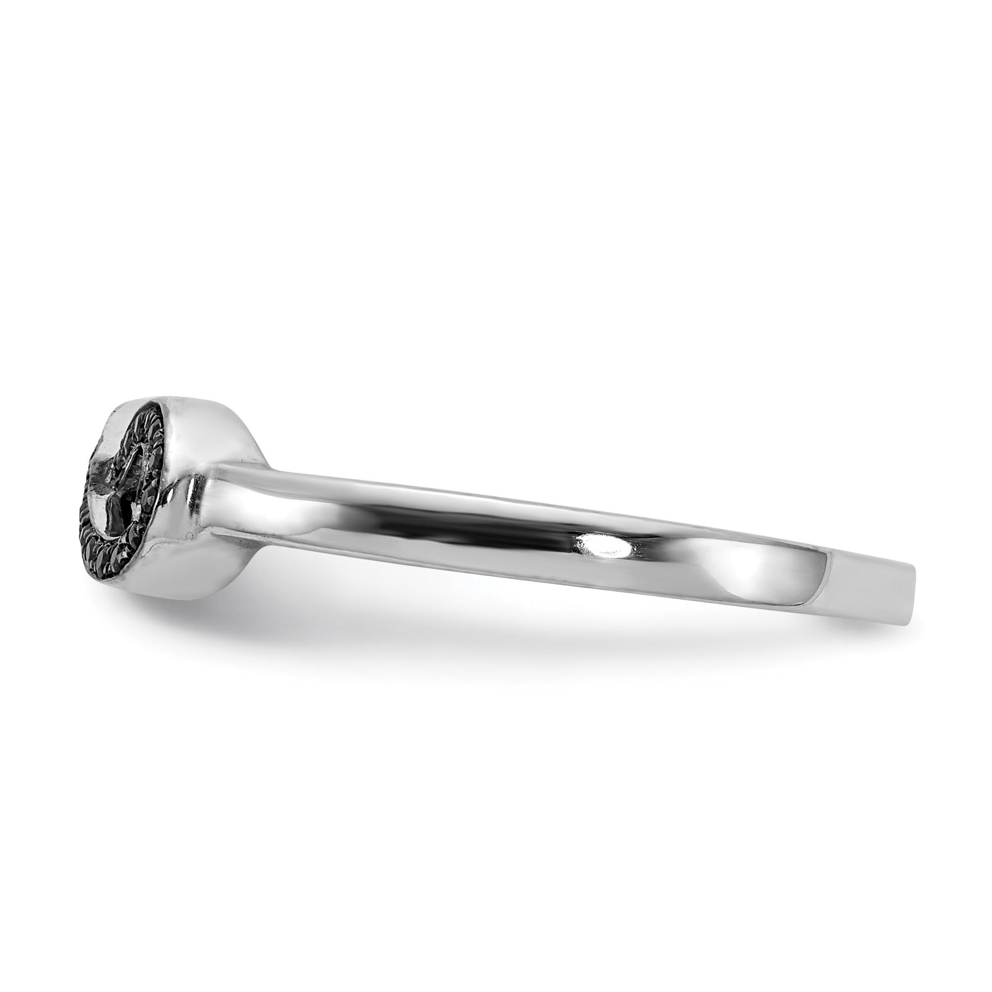 14k White Gold 1/10 carat Black Diamond Infinity Ring