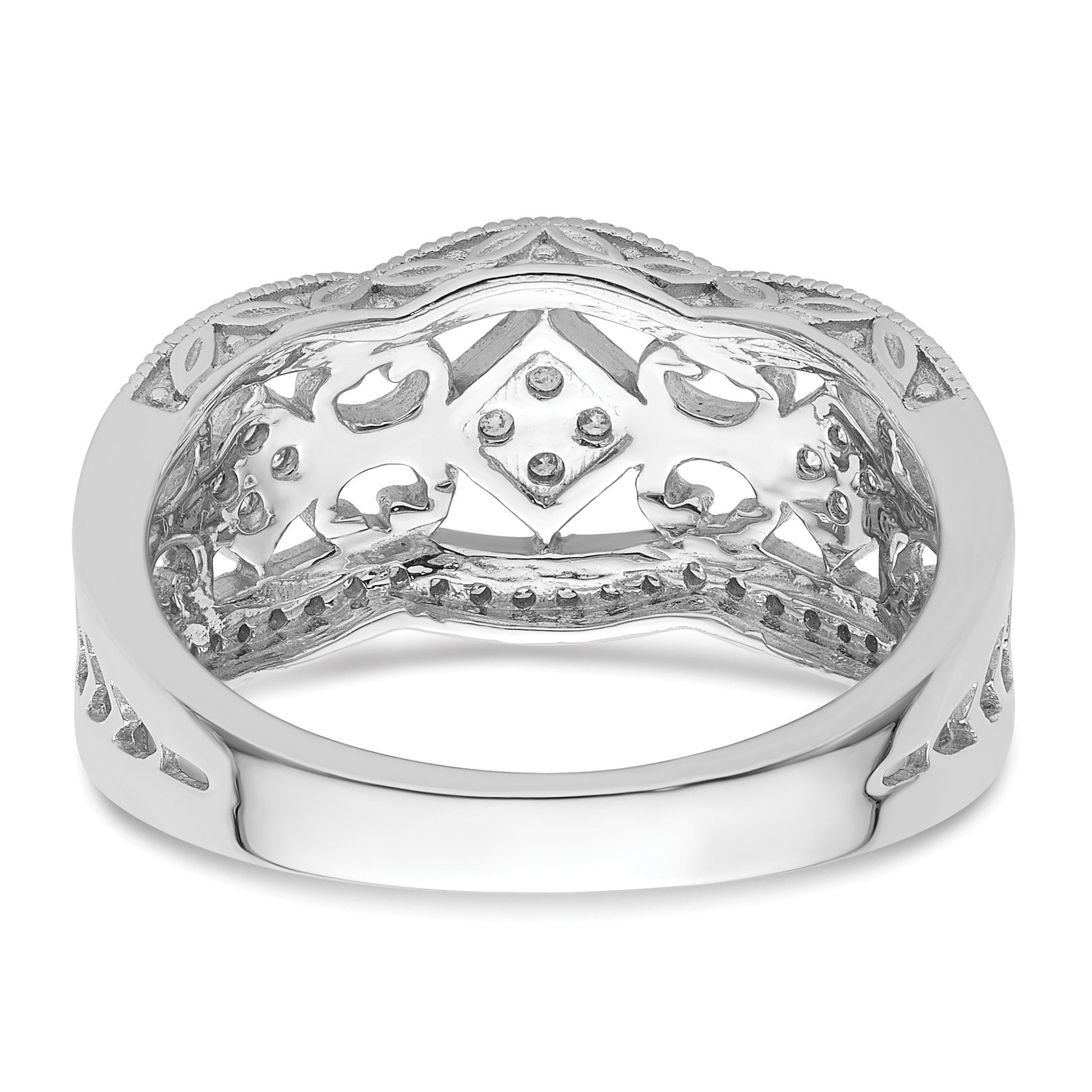 14k White Gold 1/4 carat Diamond Vintage Ring