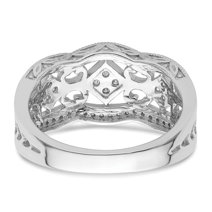 14k White Gold 1/4 carat Diamond Vintage Ring