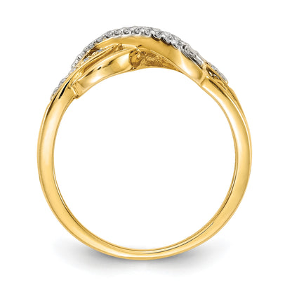 14k 1/10 carat Diamond Infinity Symbol Ring