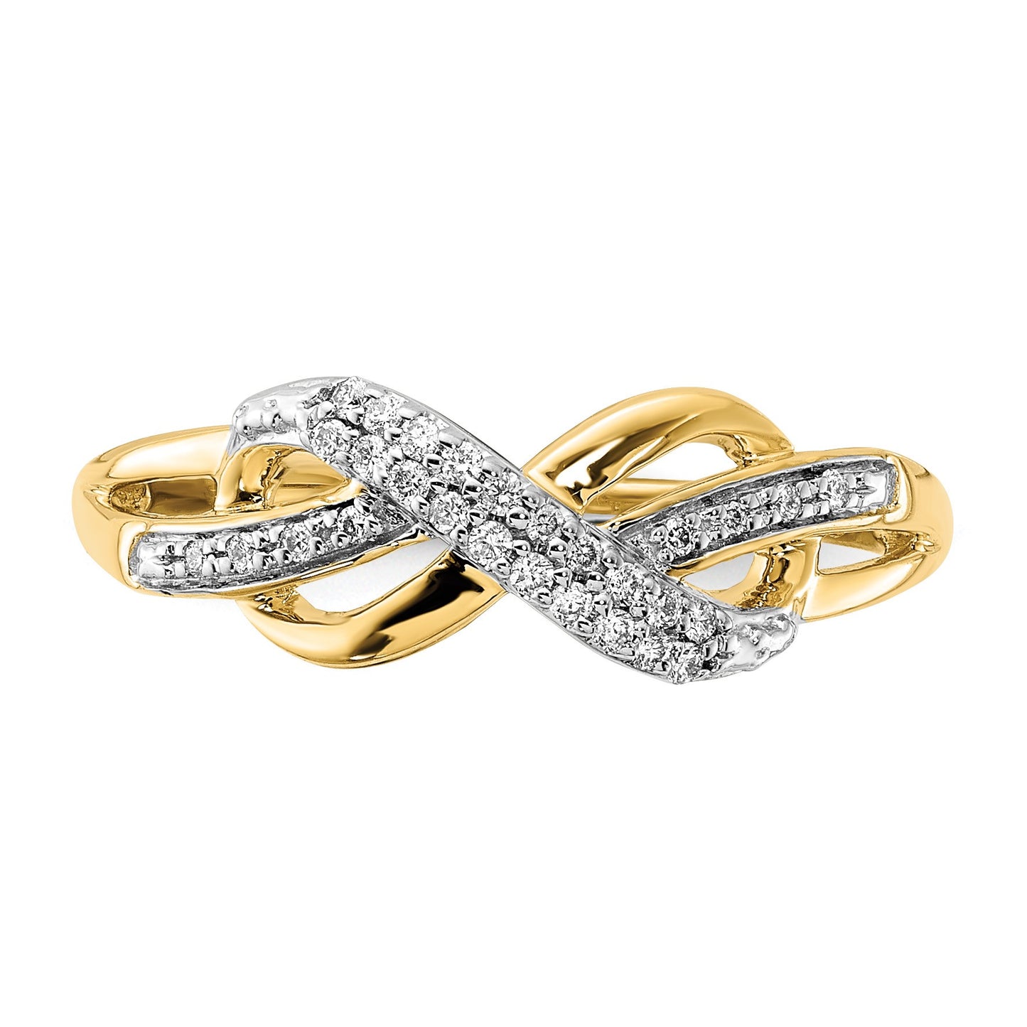 14k 1/10 carat Diamond Infinity Symbol Ring