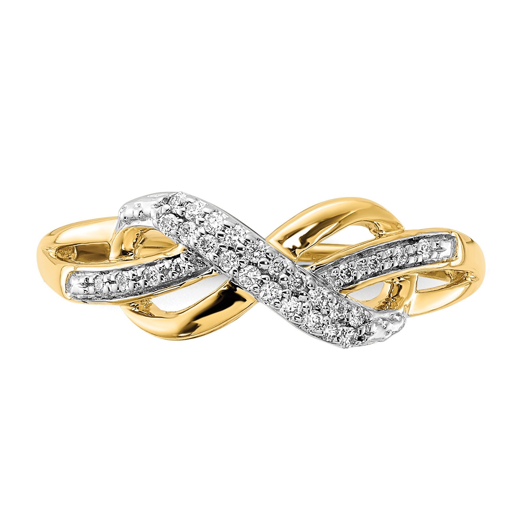 14k 1/10 carat Diamond Infinity Symbol Ring