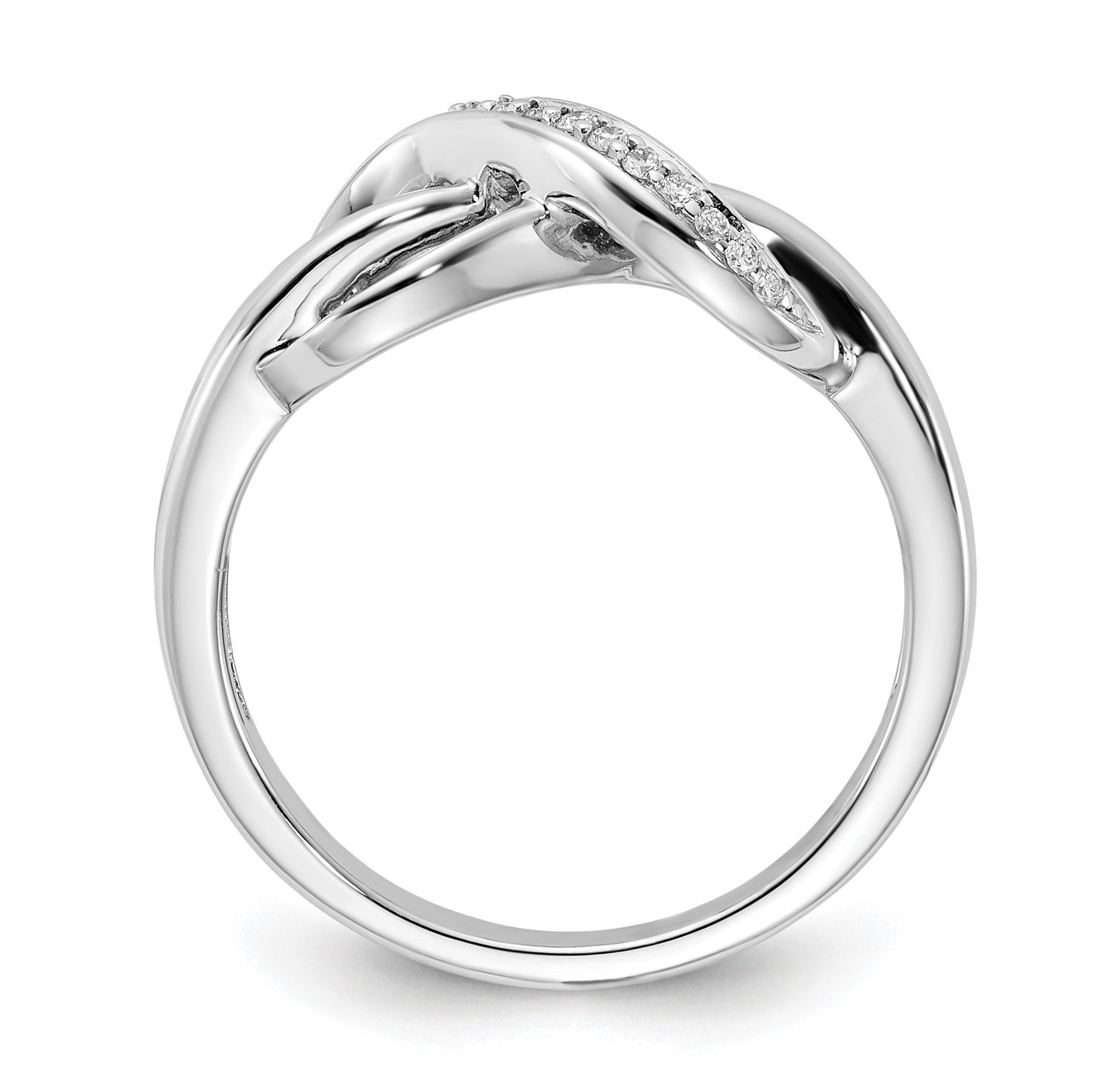 14k White Gold 1/15 carat Diamond Infinity Ring