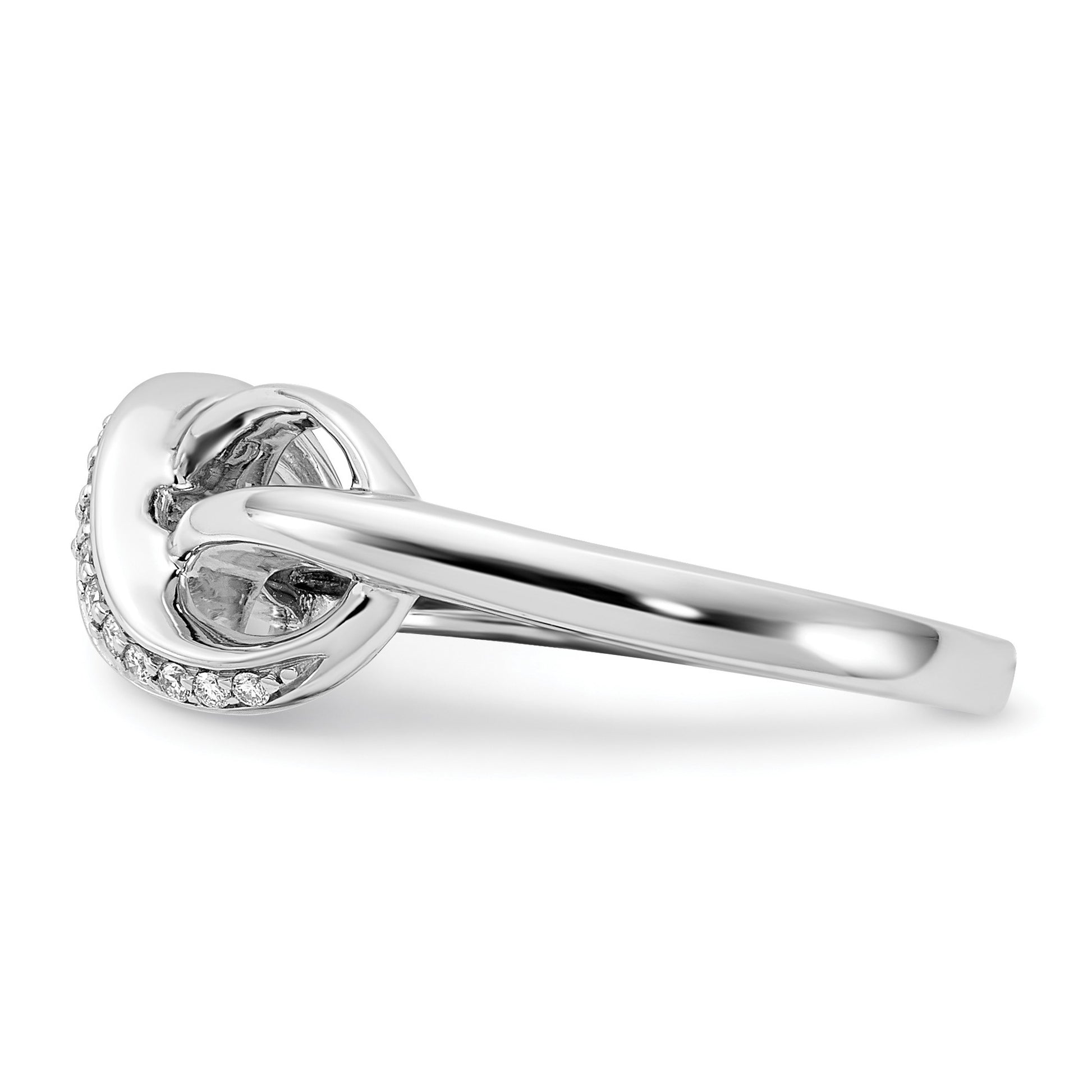 14k White Gold 1/15 carat Diamond Infinity Ring